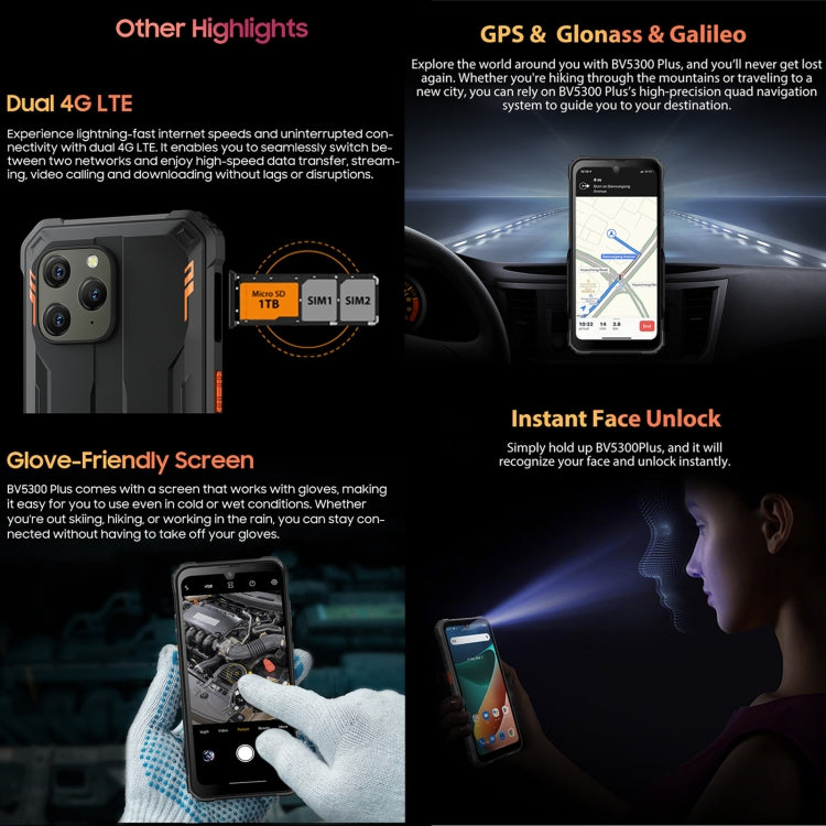 Blackview BV5300 Plus Phone 8GB+128GB IP68 4G Android13 by Blackview