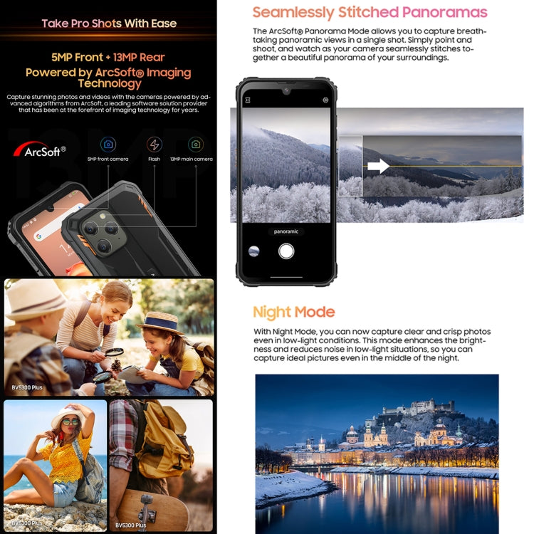Blackview BV5300 Plus Phone 8GB+128GB IP68 4G Android13 by Blackview