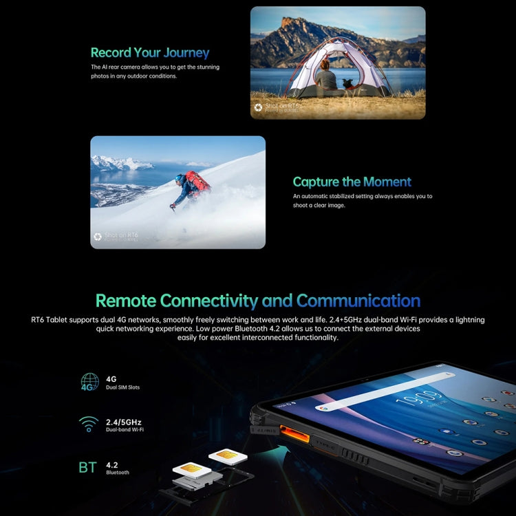 OUKITEL RT6 Tableta Resistente IP68 IP69K 8GB+256GB 4G by OUKITEL