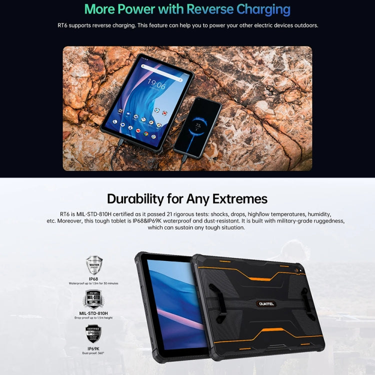 OUKITEL RT6 Tableta Resistente IP68 IP69K 8GB+256GB 4G by OUKITEL