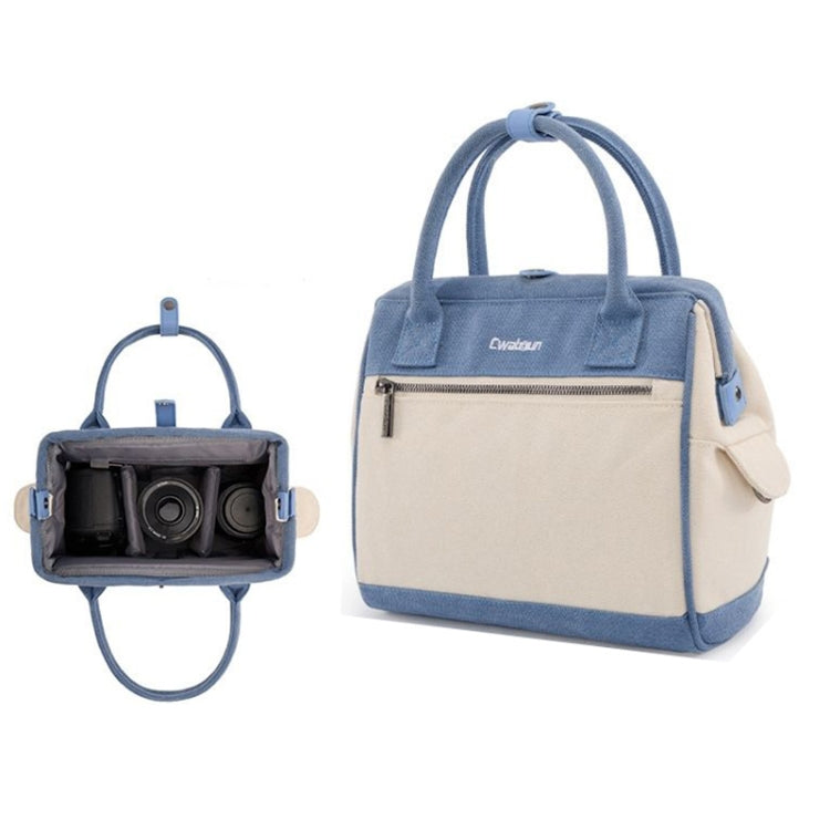 Cwatcun D112 Bolso Para Cámara Lona Bandolera Ligero