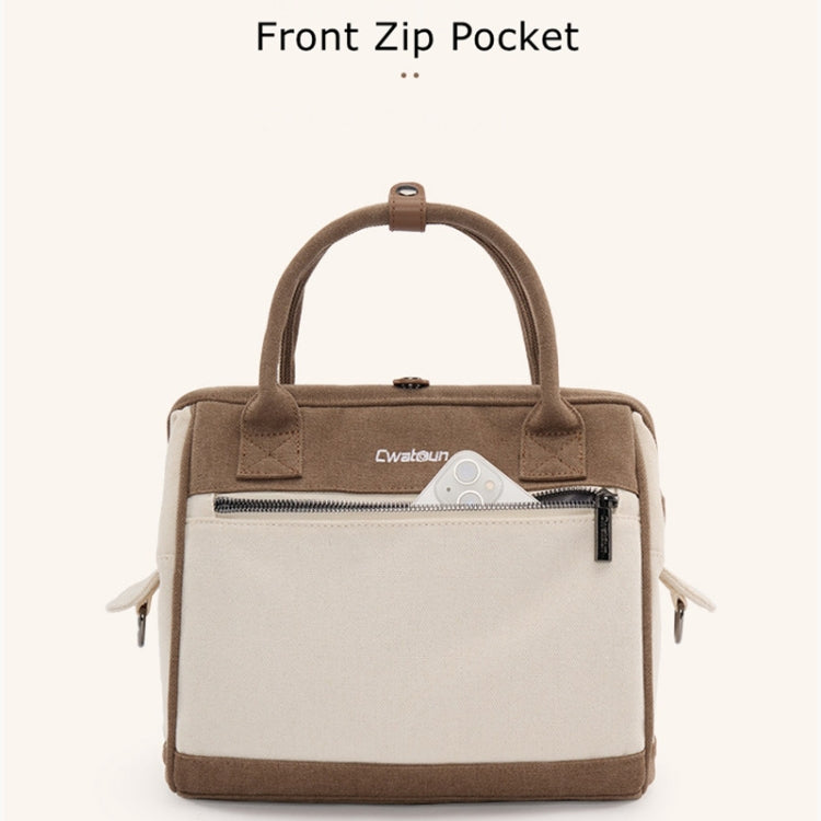 Cwatcun D112 Bolso Para Cámara Lona Bandolera Ligero