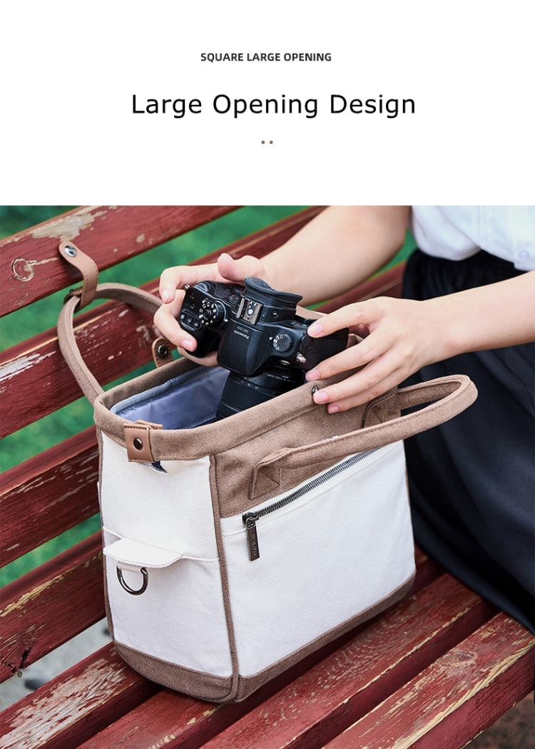 Cwatcun D112 Bolso Para Cámara Lona Bandolera Ligero