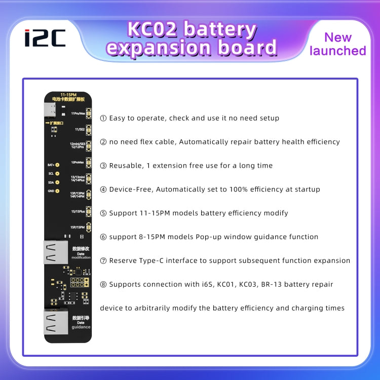 KC02 Placa de Expansión para iPhone Optimiza Batería