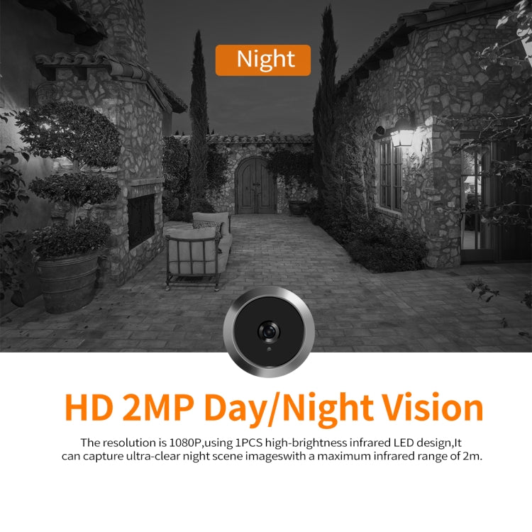 C23 Visor Puerta Inteligente 3,97 Pulgadas Vision Nocturna Para Hogares