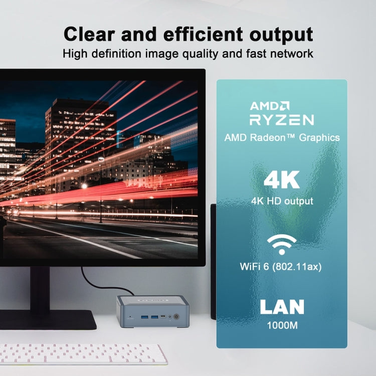 GXMO U58 Mini PC 16GB+512GB 8 Core Ryzen 7 5800U WiFi6E by GXMO