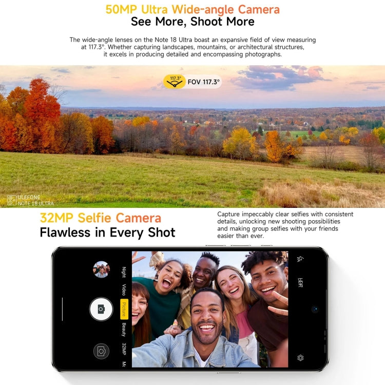 Ulefone Note 18 Ultra 6GB+256GB Smartphone 5G Android by Ulefone