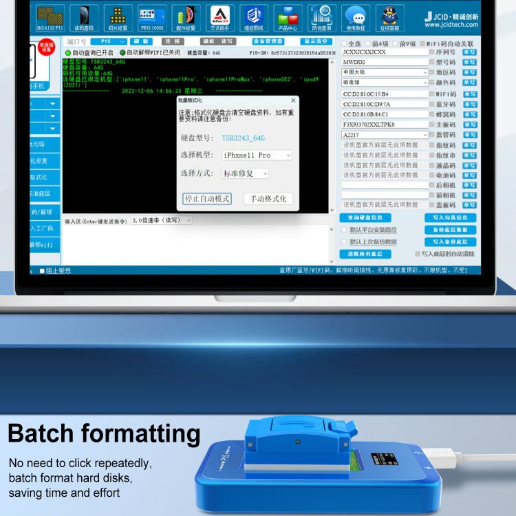 JCID P15 Nand Programador de Lectura Escritura BGA110