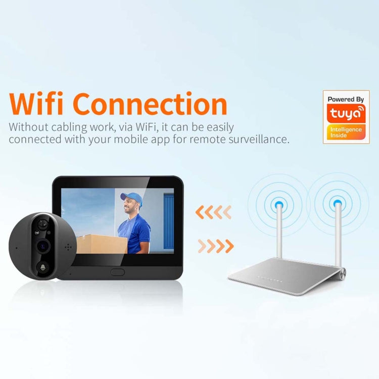 ESCAM C89 Visor de Puerta Digital Inteligente 1080P Con WiFi