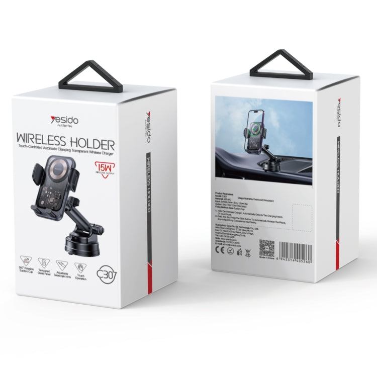 Yesido C307 Soporte Coche Carga Inalámbrica 15W Universal