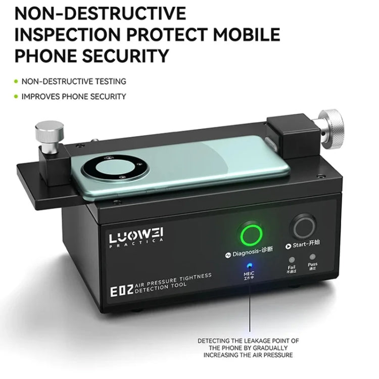 Luowei LW-E022 Probador Estanqueidad Teléfono Presión