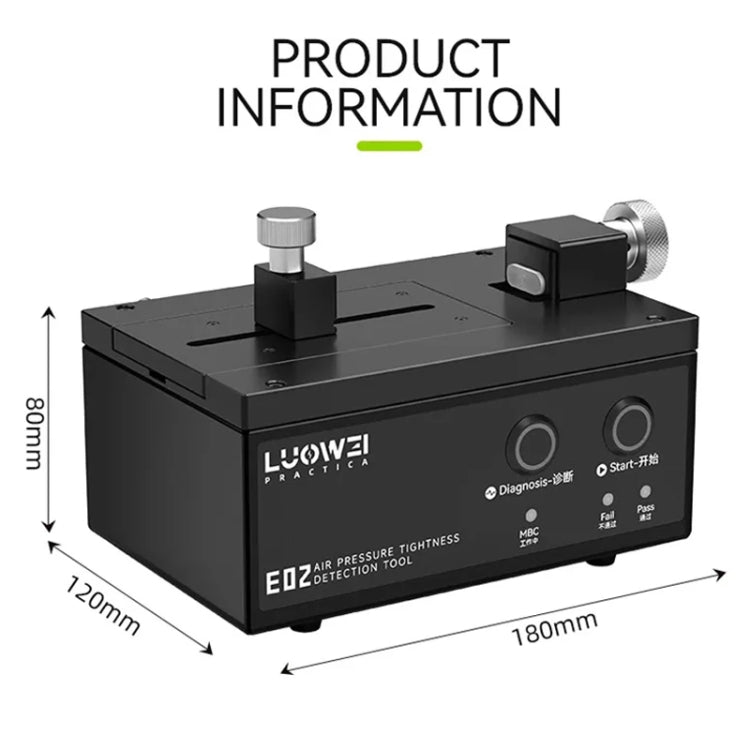 Luowei LW-E022 Probador Estanqueidad Teléfono Presión