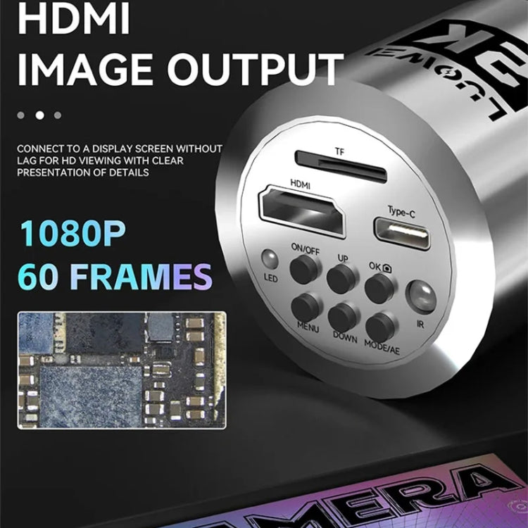 Luowei LW-GK202 Cámara Microscópica UHD 1080P 2K Con Zoom 5X