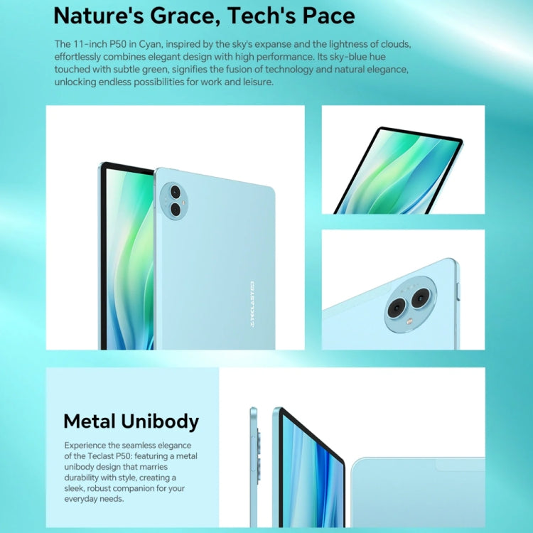 Tablet PC Teclast P50 de 11 pulgadas, Android 14 Unisoc T606 Octa Core, 4G LTE Dual SIM, P50