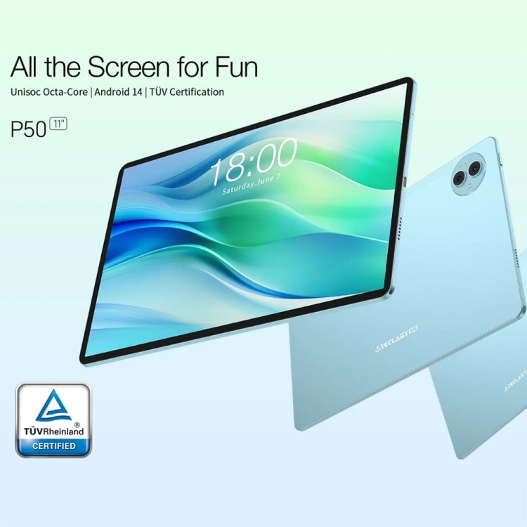 Tablet PC Teclast P50 de 11 pulgadas, Android 14 Unisoc T606 Octa Core, 4G LTE Dual SIM, P50