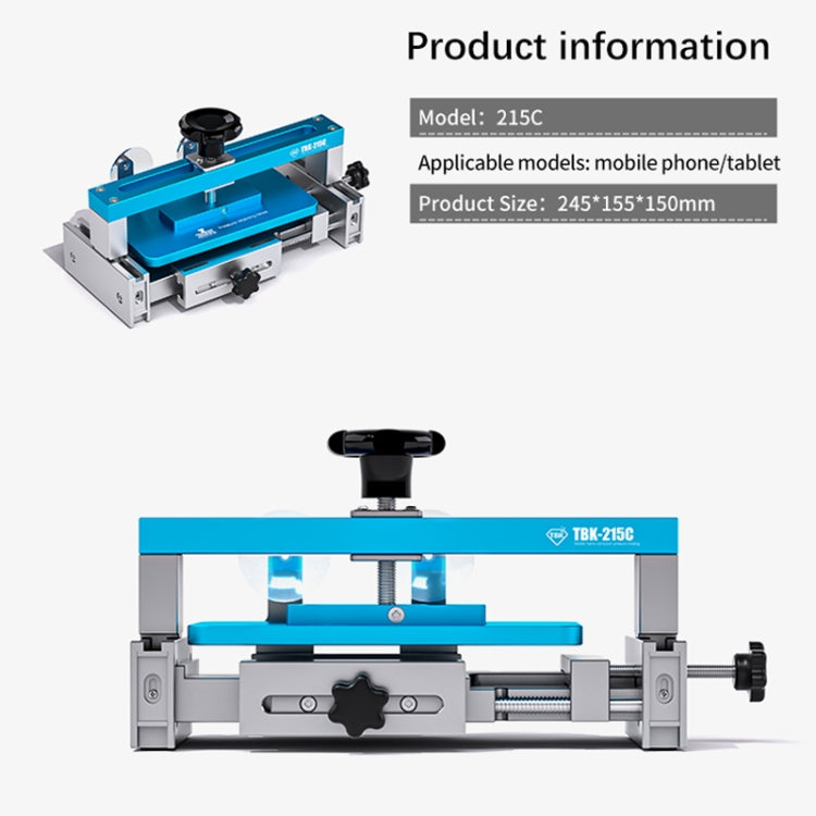TBK TBK-215C Dispositivo de reparación Rotación ajustable para pantallas
