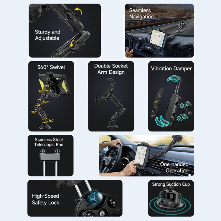 Ulefone UAN02 Armor Mount Max, Soporte Ajustable para Teléfono y Tableta en Coche