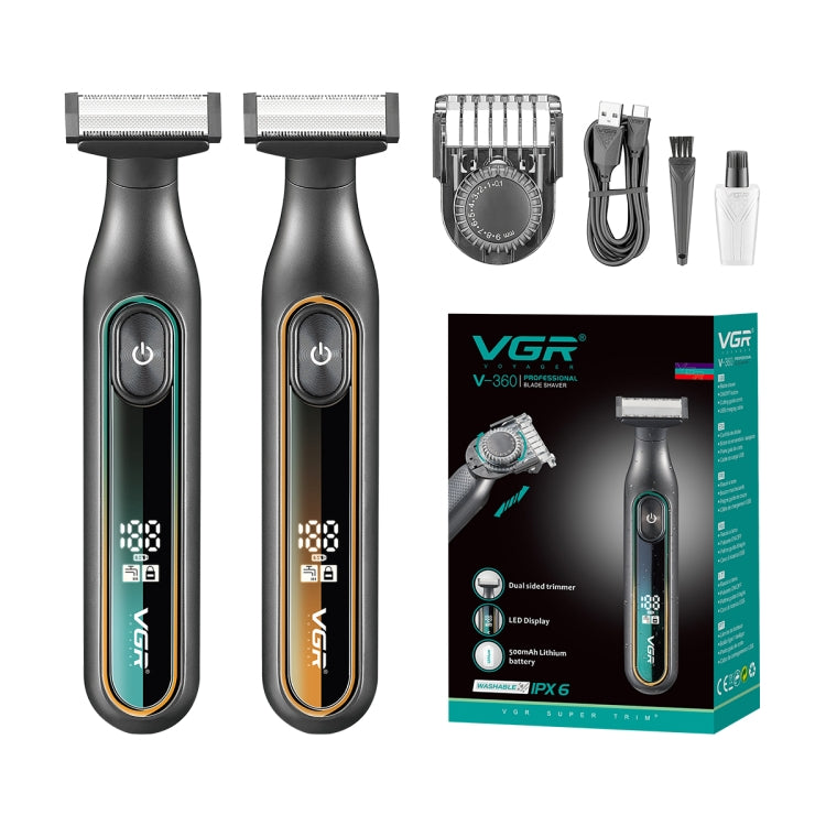 VGR V-360 Afeitadora Eléctrica Pantalla Digital USB