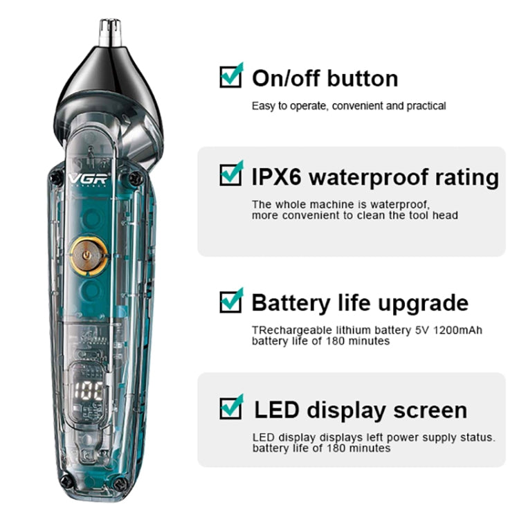 VGR V949 Cortadora de Pelo Multifuncional Pantalla Led