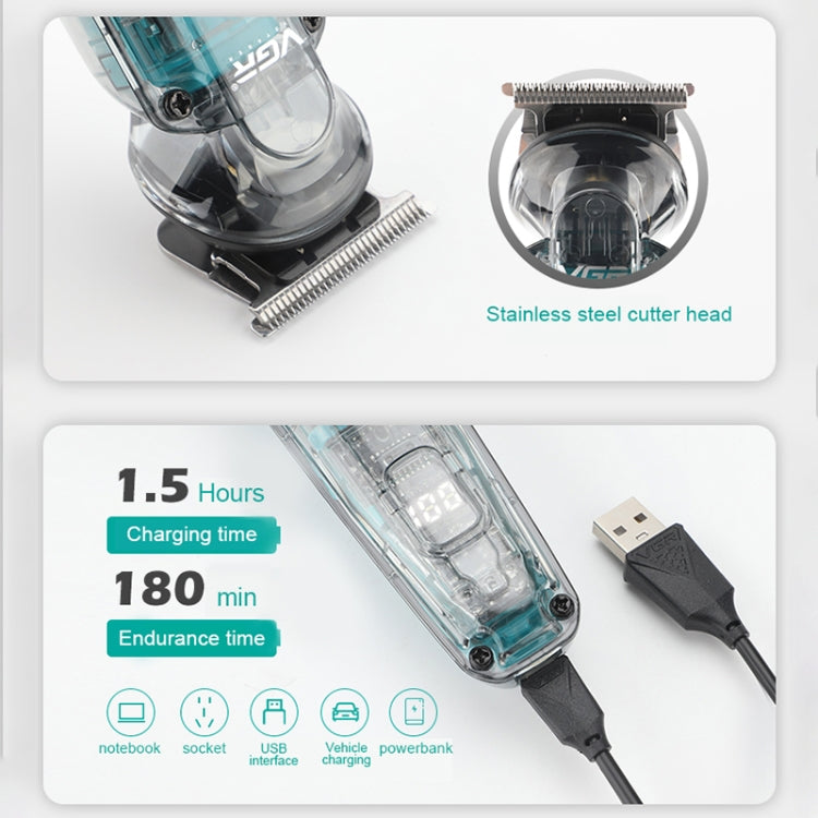 VGR V949 Cortadora de Pelo Multifuncional Pantalla Led