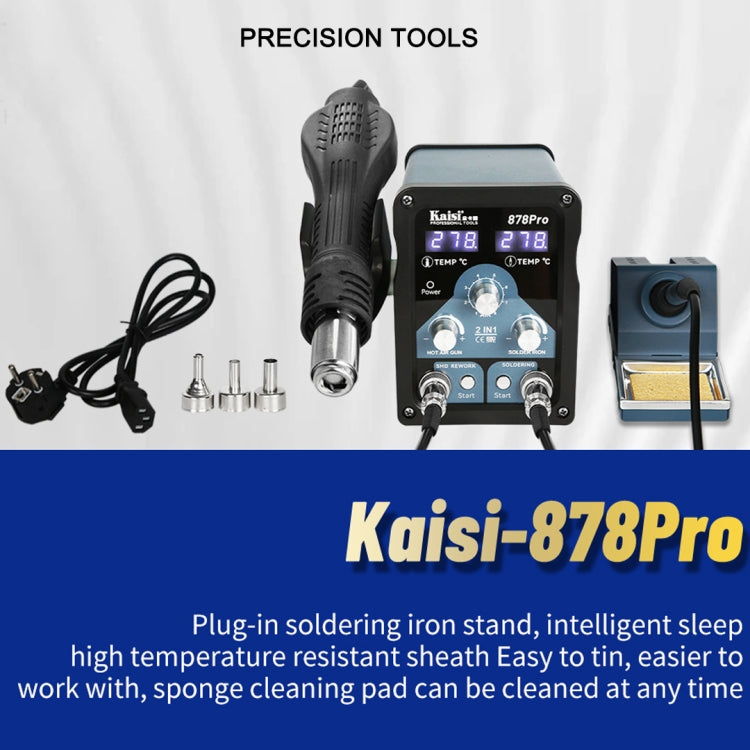 Kaisi 878Pro Estación de Soldadura Pistola Aire Caliente 2 En 1 Pantalla Digital