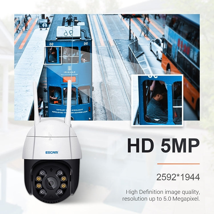 ESCAM QF518 Cámara IP WiFi 5MP HD Detección Humana AI