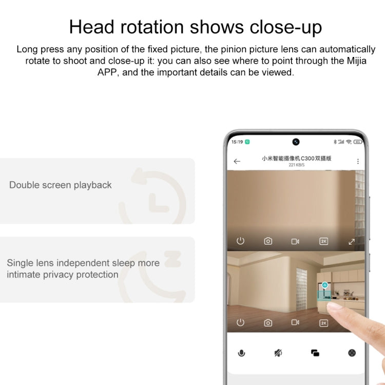 Xiaomi C300 Cámara Inteligente Doble Lente 3 MP WiFi 6