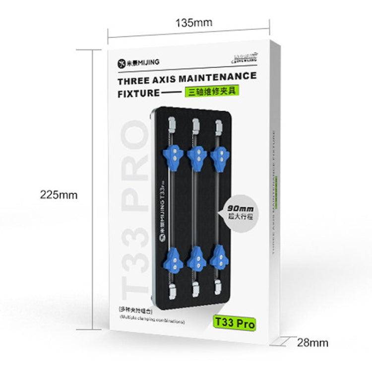 Mijing T33 Pro Fijación Multángulo 3 Ejes Placa Base 90mm