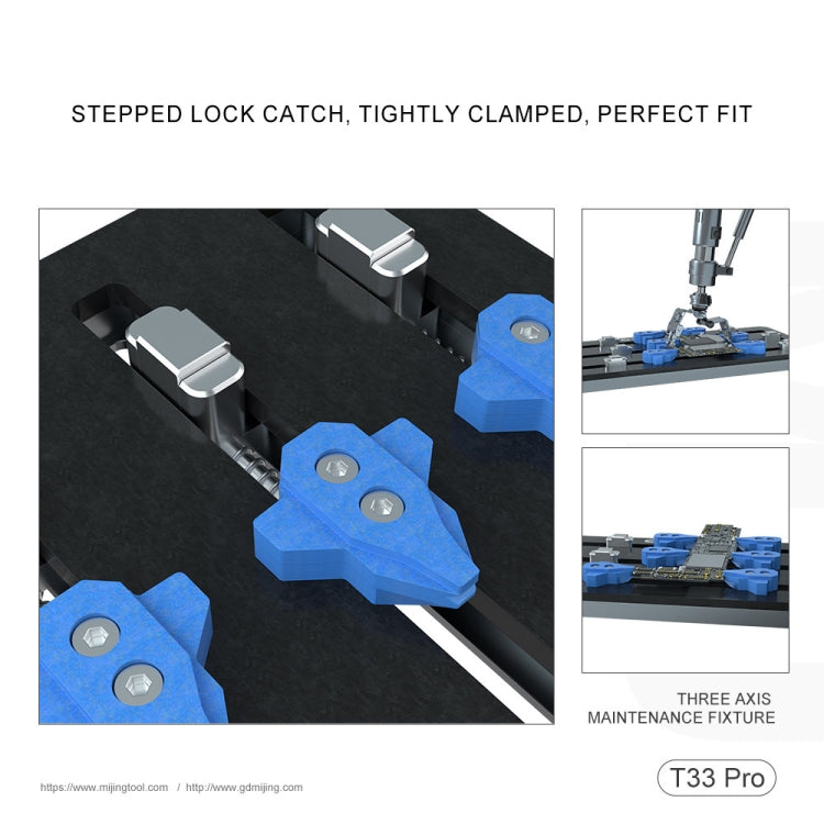 Mijing T33 Pro Fijación Multángulo 3 Ejes Placa Base 90mm