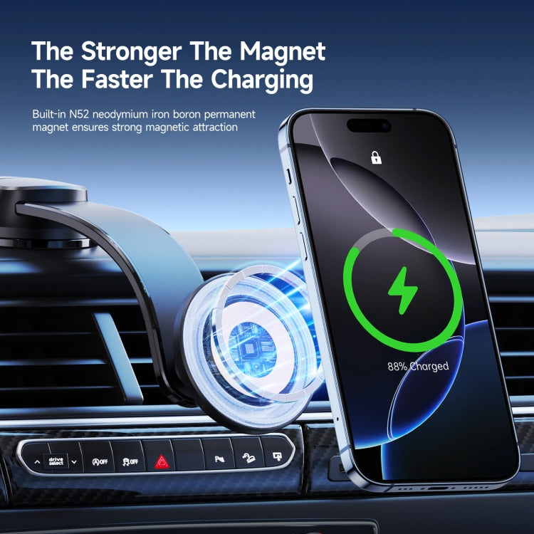 DUZZONA V5 Pro Qi2 Cargador Inalámbrico Magnético Auto 15W