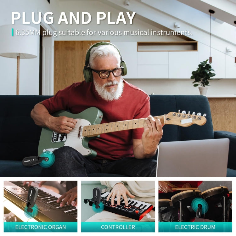 XTUGA JTSY23 Adaptador GuitarraInalámbrico UHF 30Canales