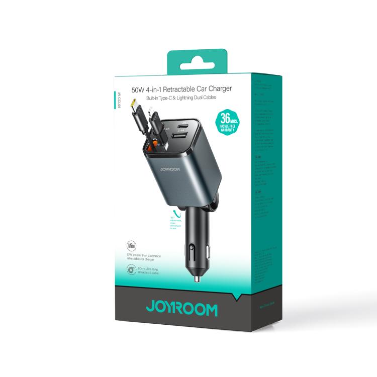 Joyroom CCL05 Cargador De Coche Cable Retráctil Auto