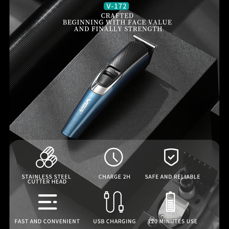 VGR V-172 Cortadora De Pelo Eléctrica Carga USB Compacta