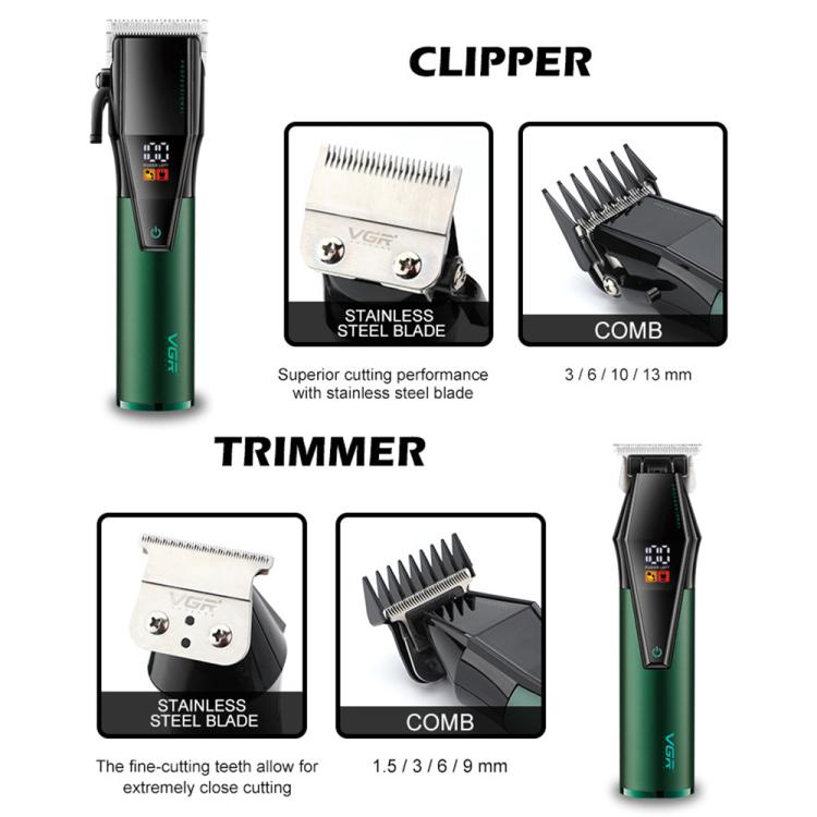 VGR V-677 Cortadora De Cabello Batería 2000 mAh Portátil