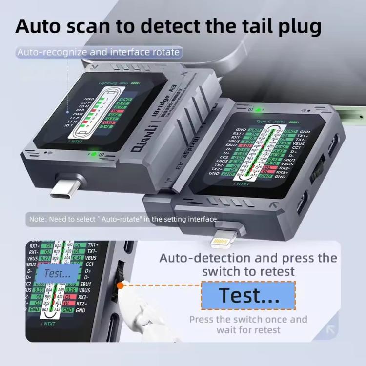 Qianli iBridge A3 Probador De Análisis De Conectores Detección Corriente