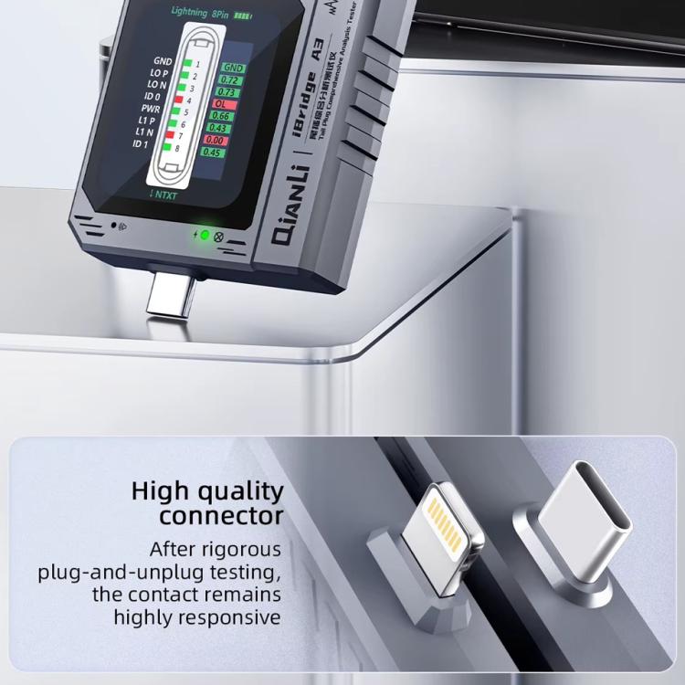 Qianli iBridge A3 Probador De Análisis De Conectores Detección Corriente