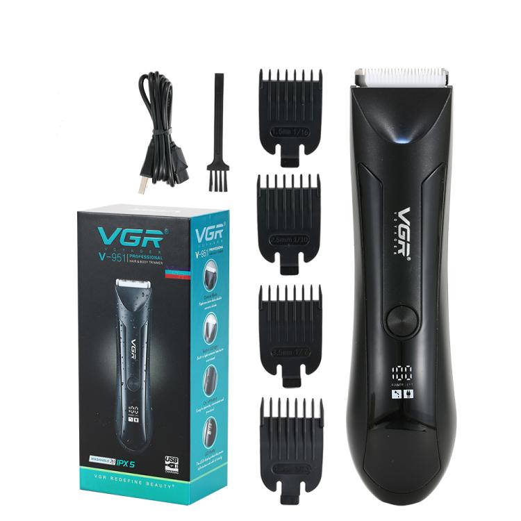 VGR V-951 Cortadora De Pelo Portátil Con Pantalla LED USB