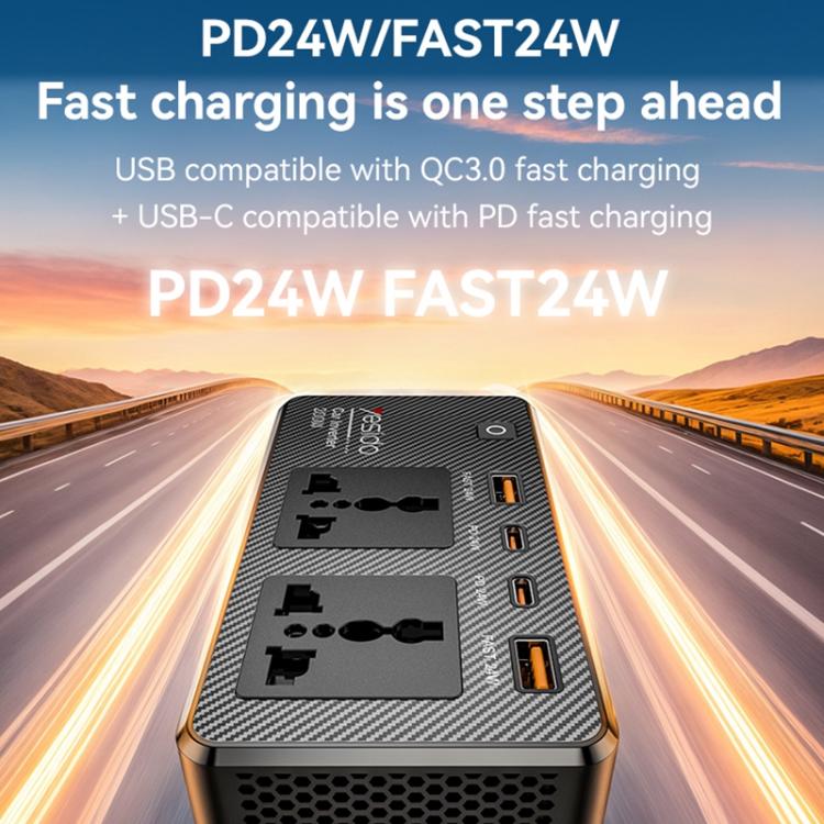 Yesido VC07 Inversor Para Coche 200W CA 220V Portátil