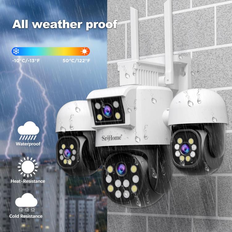 SriHome SH069 Cámara De Seguridad Con Zoom Digital 3X Para Hogar