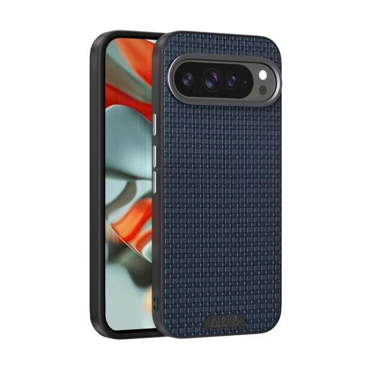 Funda de cuero con patrón ABEL Ruyi 6D Micro Relief MagSafe para teléfono, For Google Pixel 9a, For Google Pixel 9 Pro XL, For Google Pixel 9 / 9 Pro