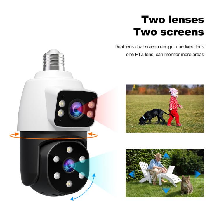 SriHome SH068 E27 4MP Light Bulb Camera IP66 Waterproof