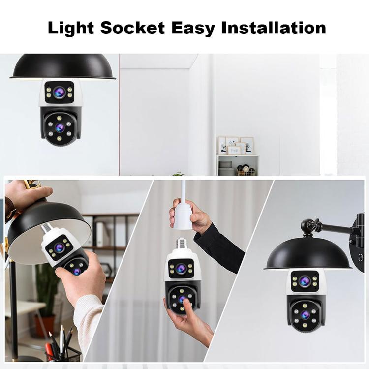 SriHome SH068 E27 4MP Light Bulb Camera IP66 Waterproof