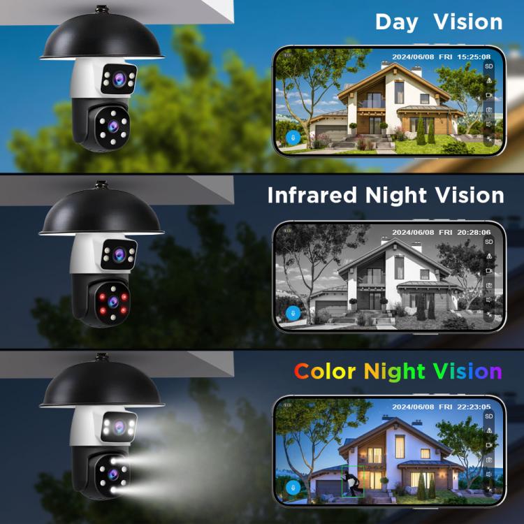 SriHome SH068 E27 4MP Light Bulb Camera IP66 Waterproof