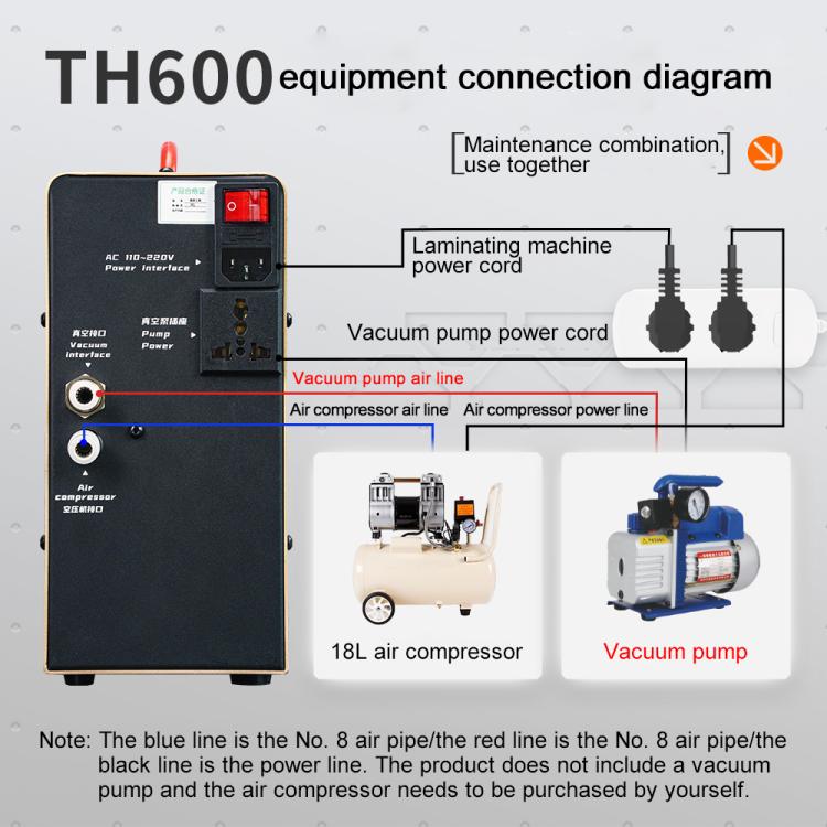 Qianli TH600 Laminadora Universal Para Pantallas LCD Curvas