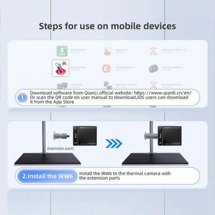 QianLi IRW6 Módulo Inalámbrico de ImágenesTérmicas WiFi Tiempo Real