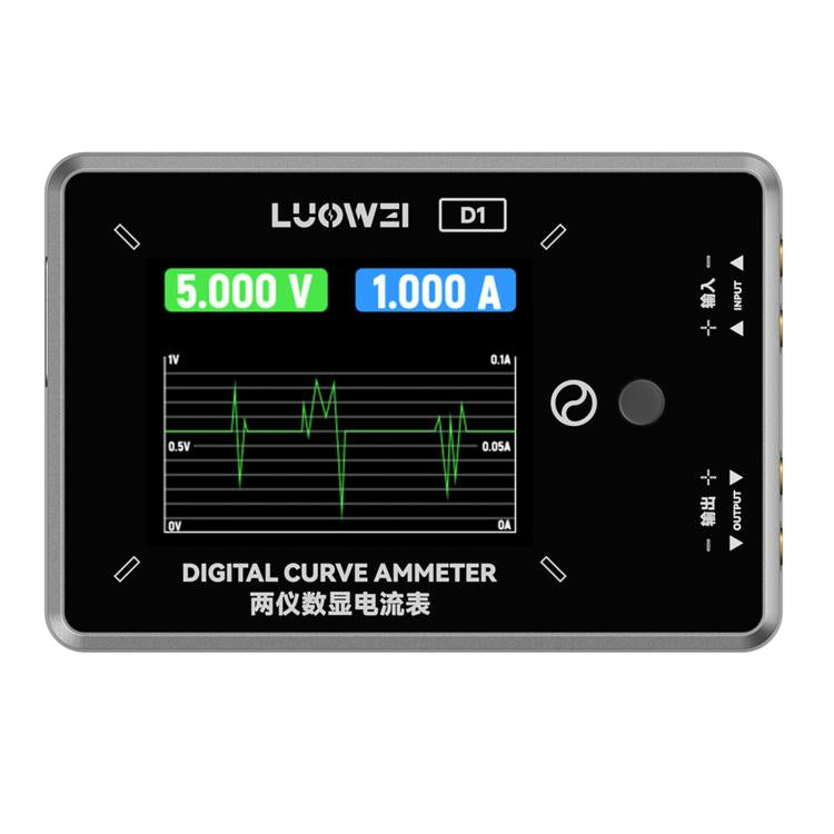 Luowei LW-D1 Amperímetro Digital De Curva Pantalla TFT De 2,8 Pulgadas