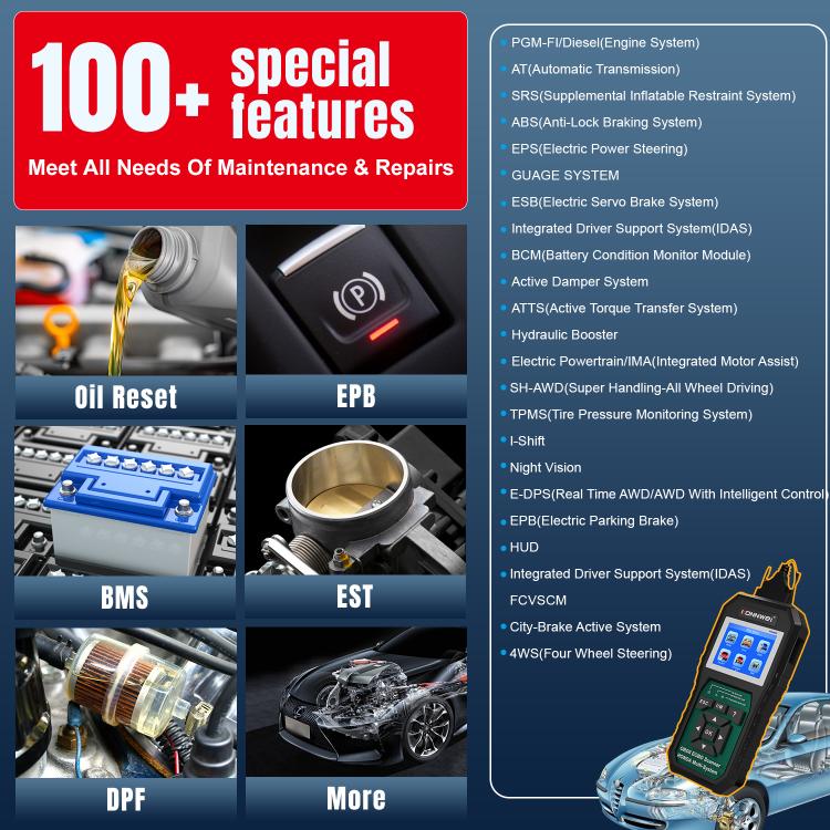 KONNWEI KW420 Escáner OBD2 Pantalla Color 2.8 Pulgadas