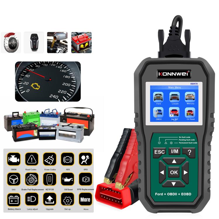 KONNWEI KW470 Escáner OBD2 Ford Pantalla Color 2.8 Pulgadas Moderno