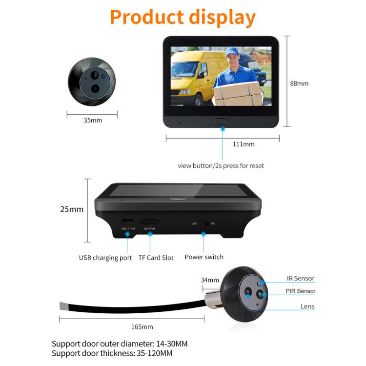 ESCAM C88 Videoportero Inteligente WiFi 1080P Batería 5000mAh