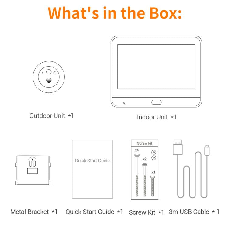 ESCAM C88 Videoportero Inteligente WiFi 1080P Batería 5000mAh